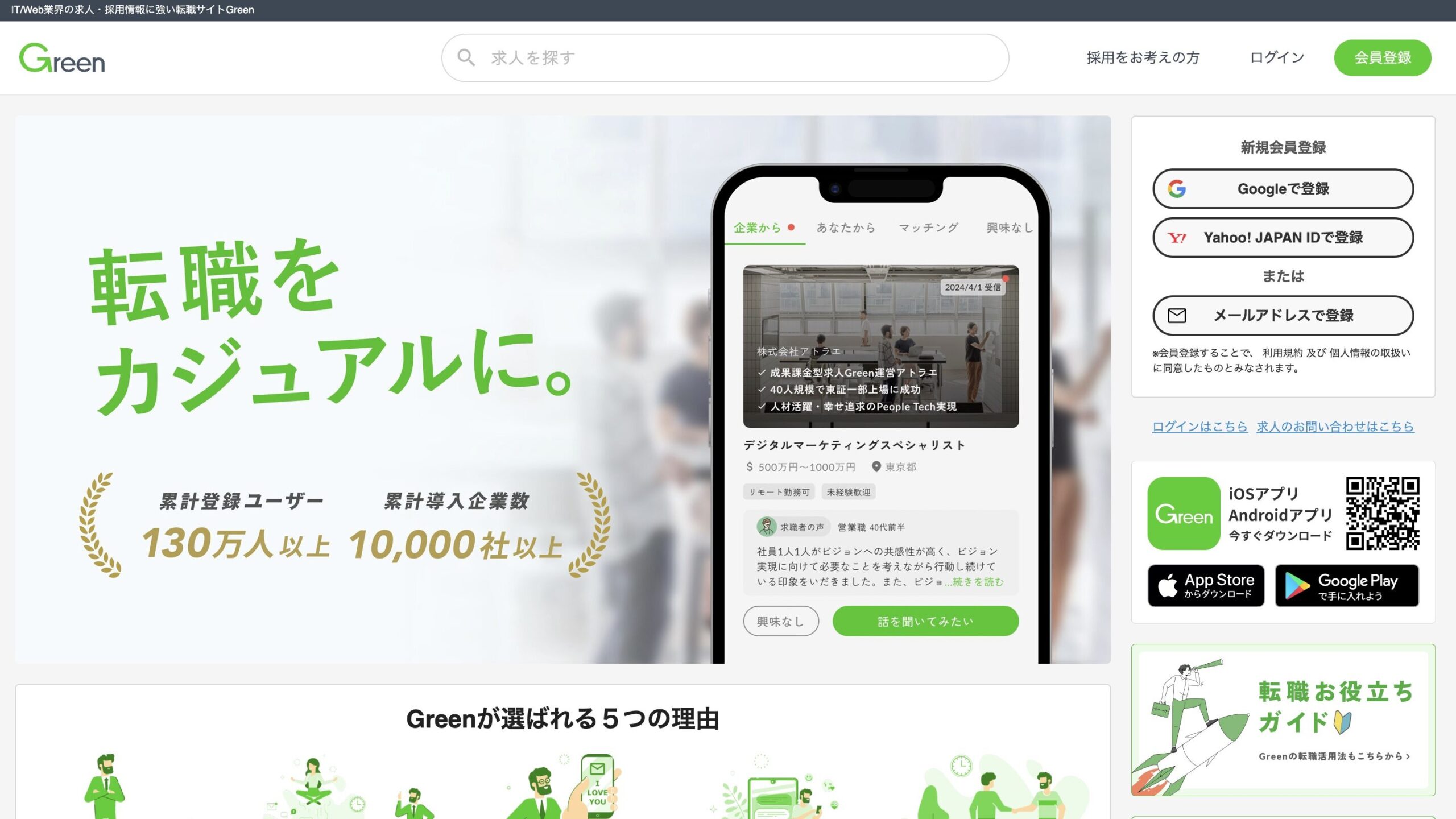 Greenのサイト